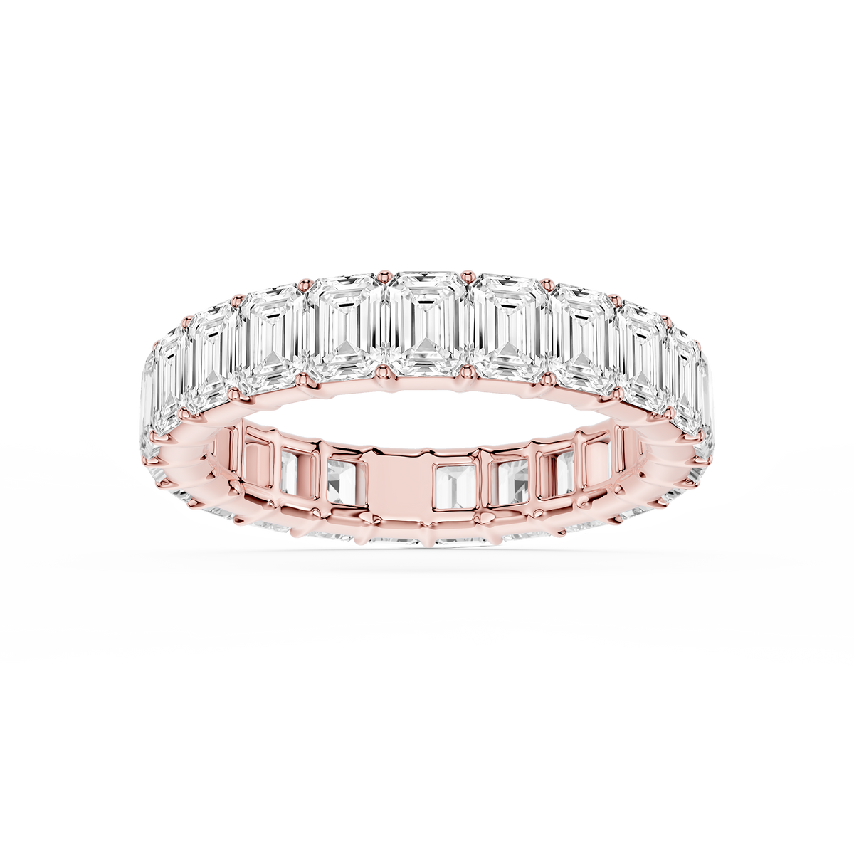 Lovea Frieda Eternity Ring Smaragdschliff – Roségold