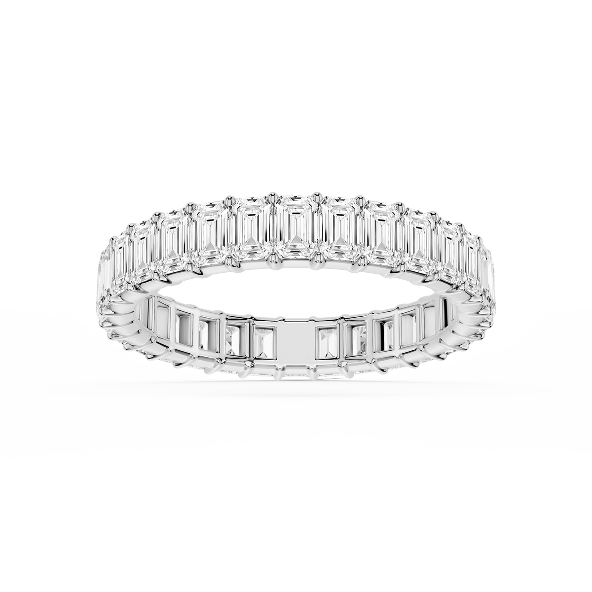 Lovea Frieda Eternity Ring Smaragdschliff – Weißgold