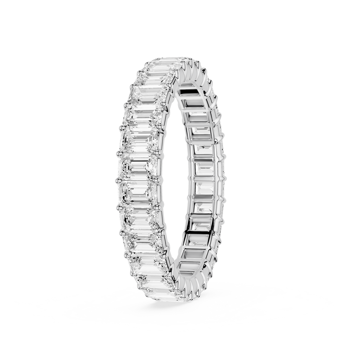Lovea Frieda Eternity Ring Smaragdschliff – Weißgold