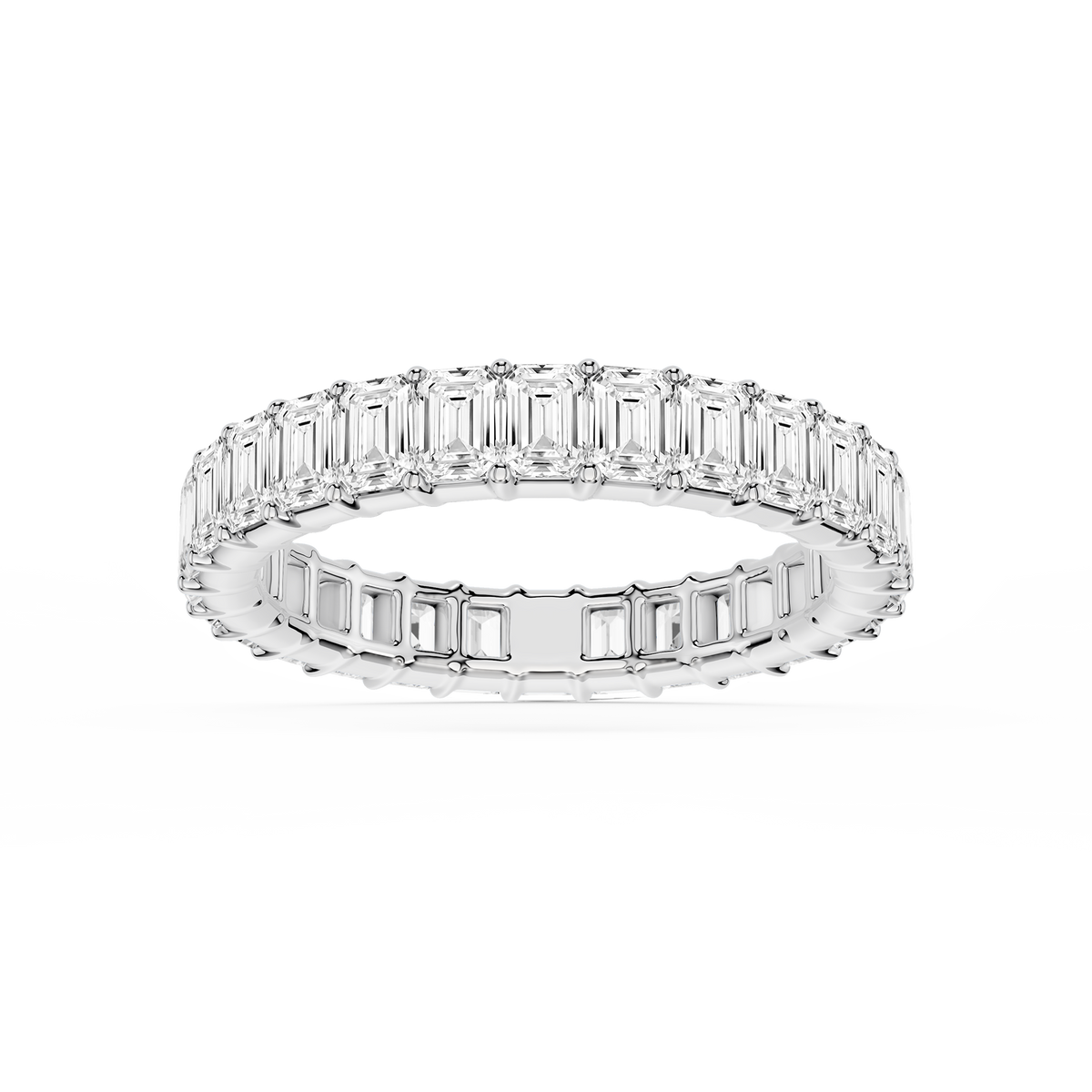 Lovea Frieda Eternity Ring Smaragdschliff – Weißgold