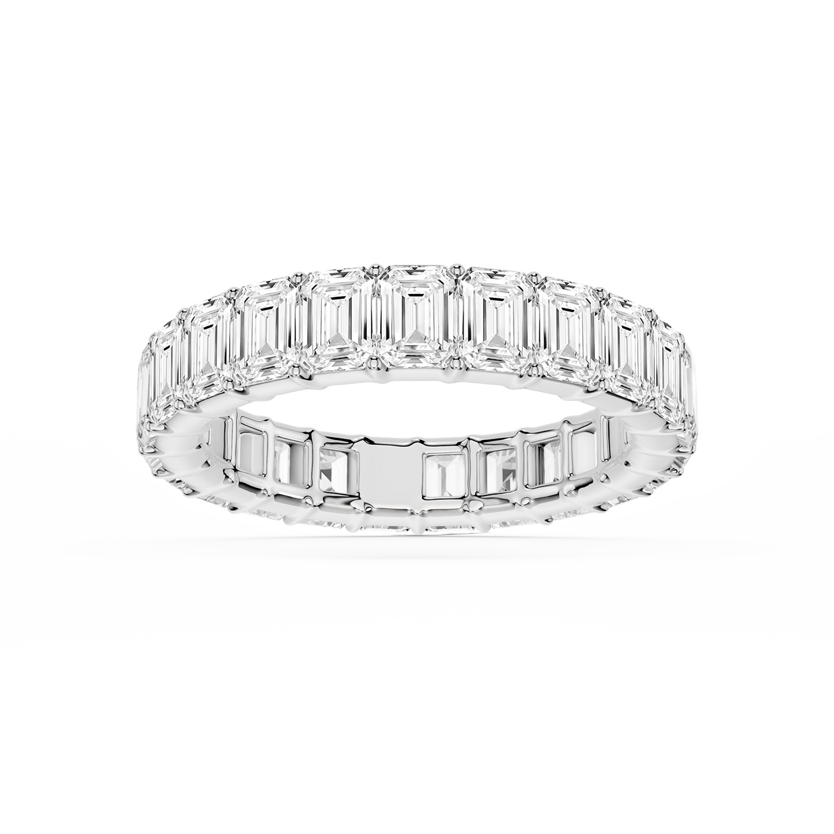 Lovea Frieda Eternity Ring Smaragdschliff – Weißgold