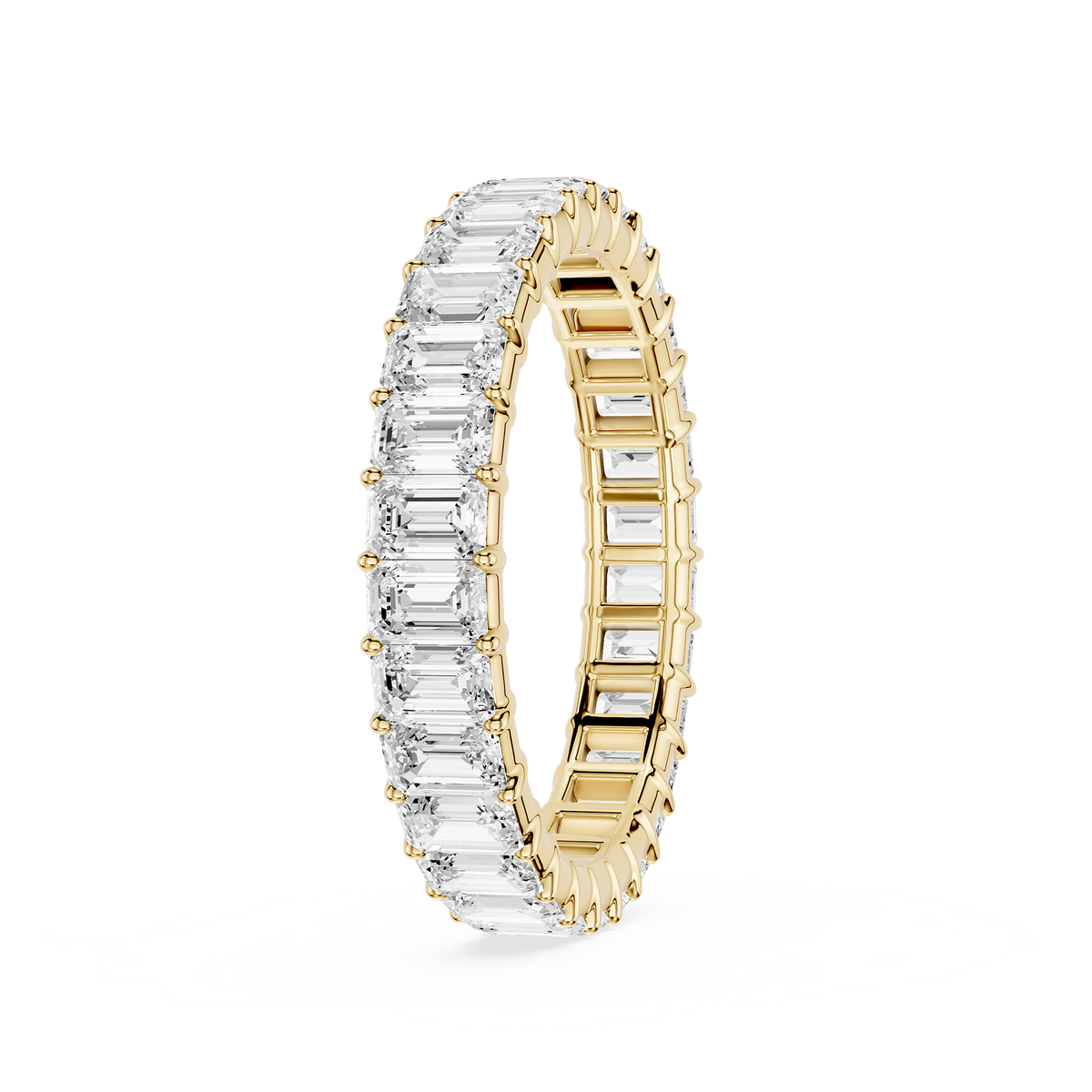 Lovea Frieda Eternity Ring Smaragdschliff – Gelbgold