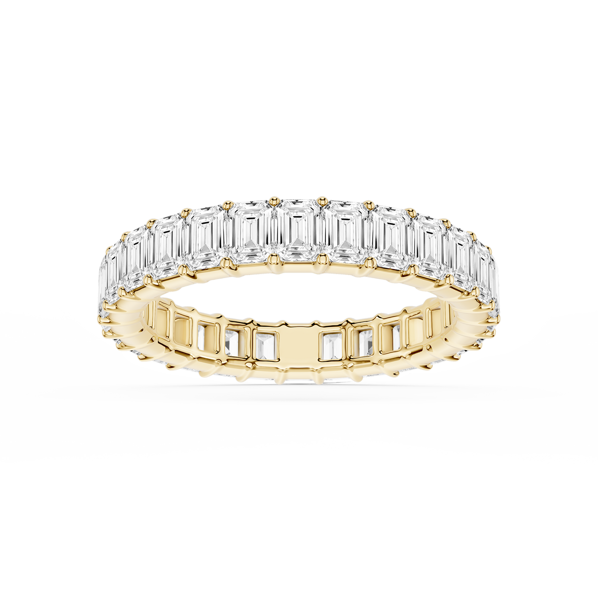 Lovea Frieda Eternity Ring Smaragdschliff – Gelbgold