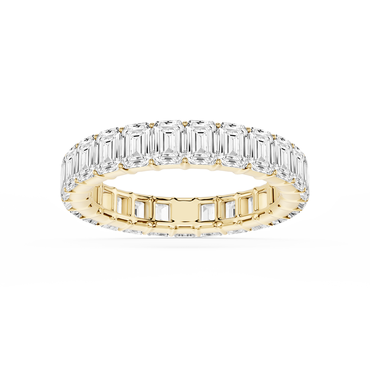 Lovea Frieda Eternity Ring Smaragdschliff – Gelbgold