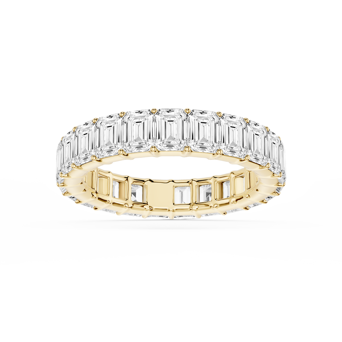Lovea Frieda Eternity Ring Smaragdschliff – Gelbgold