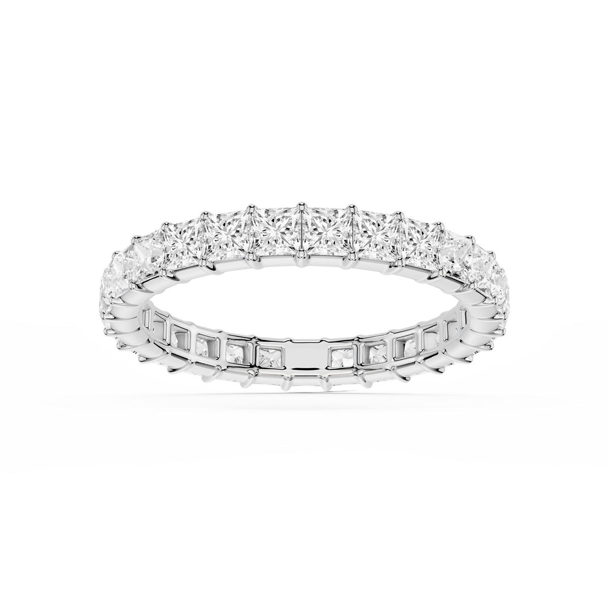 Lovea Frieda Eternity Ring Prinzessschliff – Weißgold