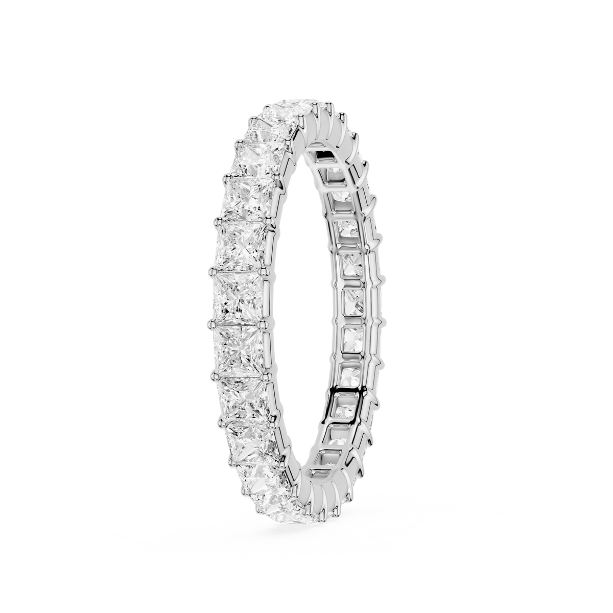 Lovea Frieda Eternity Ring Prinzessschliff – Weißgold