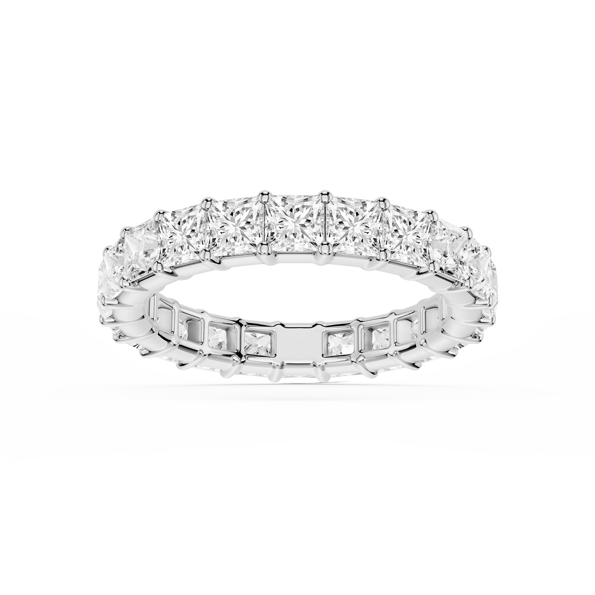 Lovea Frieda Eternity Ring Prinzessschliff – Weißgold