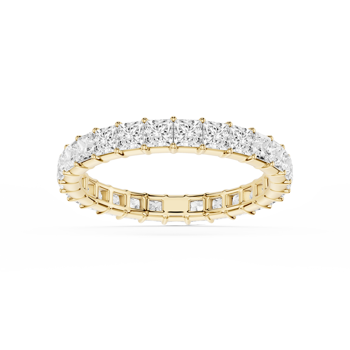Lovea Frieda Eternity Ring Prinzessschliff – Gelbgold