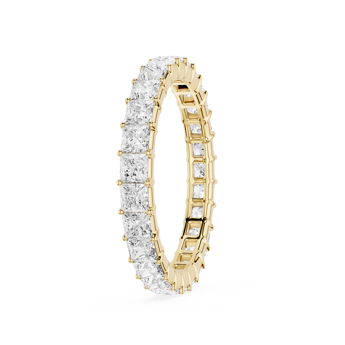 Lovea Frieda Eternity Ring Prinzessschliff – Gelbgold