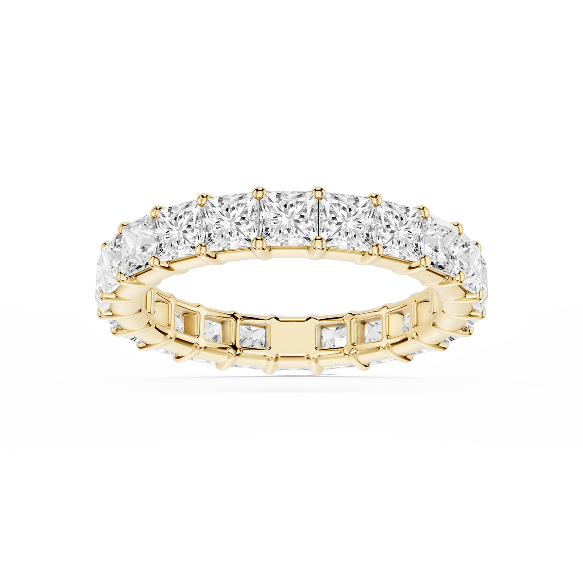 Lovea Frieda Eternity Ring Prinzessschliff – Gelbgold