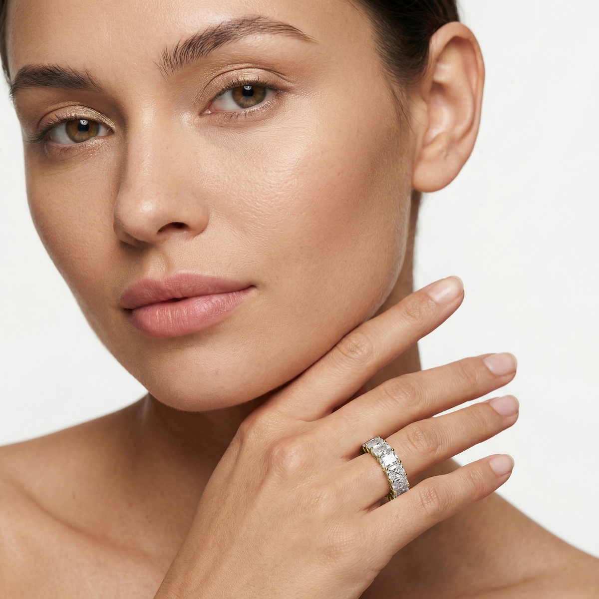 Lovea Frieda Eternity Ring Radiantschliff – Gelbgold