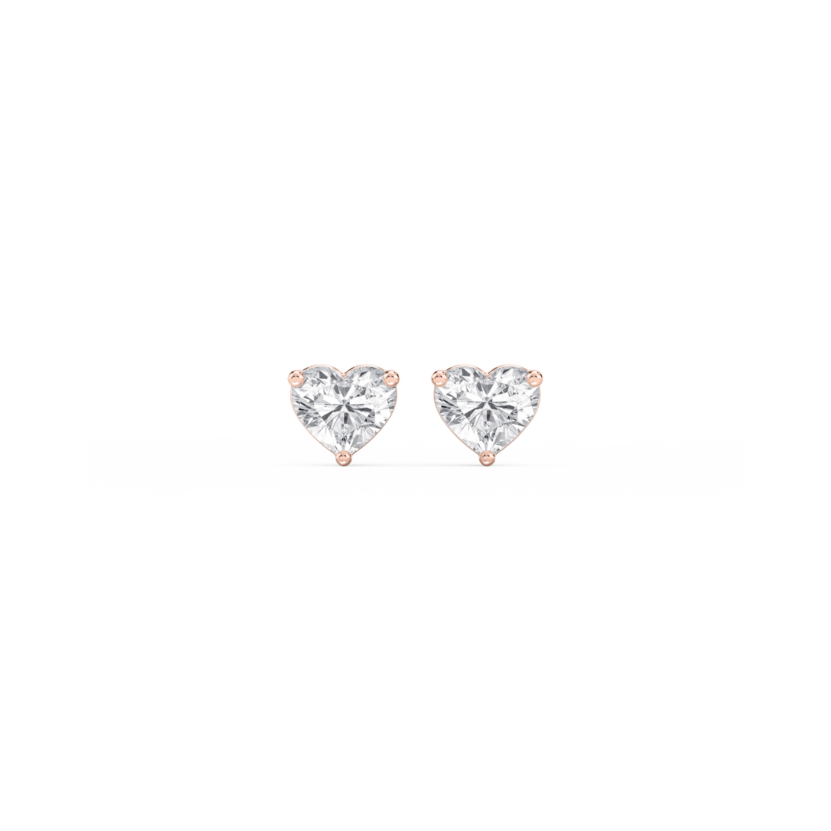 Lovea Nora Ohrstecker Steckverschluss – Herzschliff – Roségold