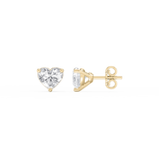Lovea Nora Ohrstecker Steckverschluss – Herzschliff – Gelbgold