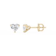 Lovea Nora Ohrstecker Schraubverschluss – Herzschliff – Gelbgold