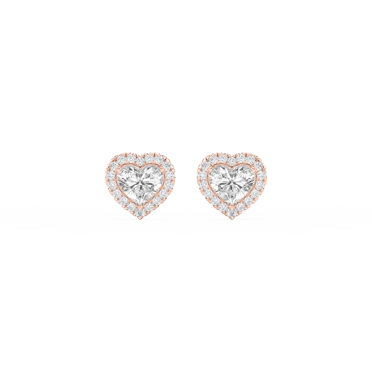 Lovea Pia Ohrstecker – Herzschliff – Roségold