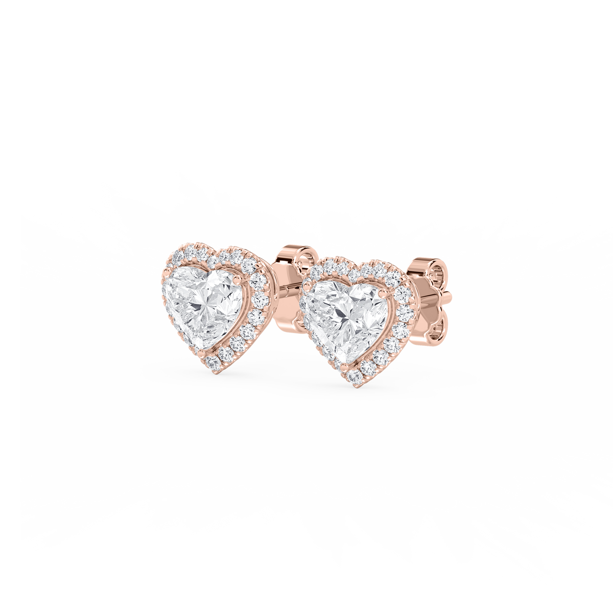 Lovea Pia Ohrstecker – Herzschliff – Roségold