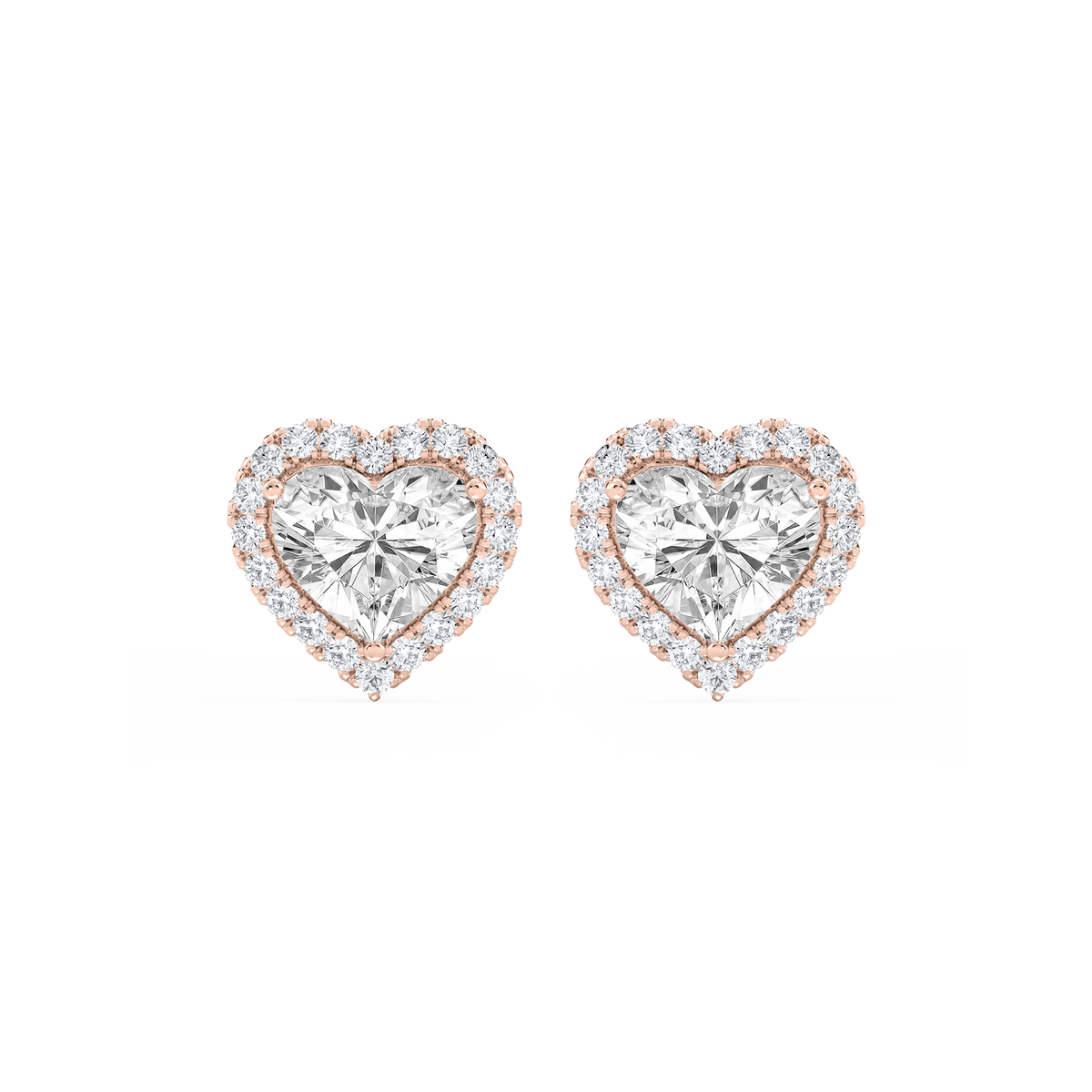 Lovea Pia Ohrstecker – Herzschliff – Roségold