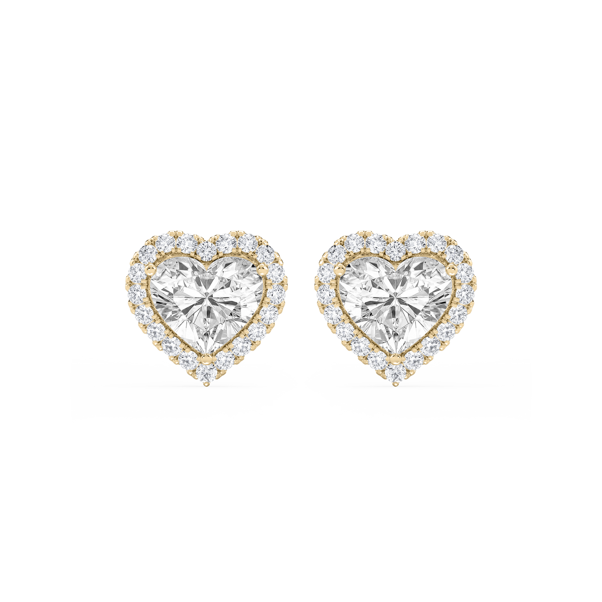 Lovea Pia Ohrstecker – Herzschliff – Gelbgold