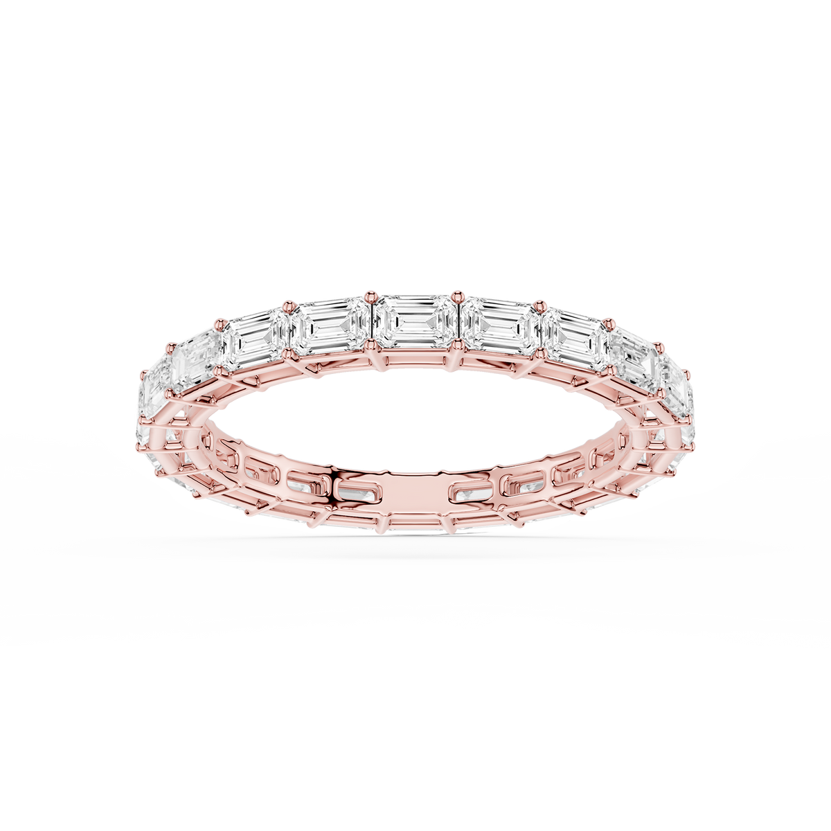 Lovea Ida Eternity Ring Smaragdschliff – Roségold