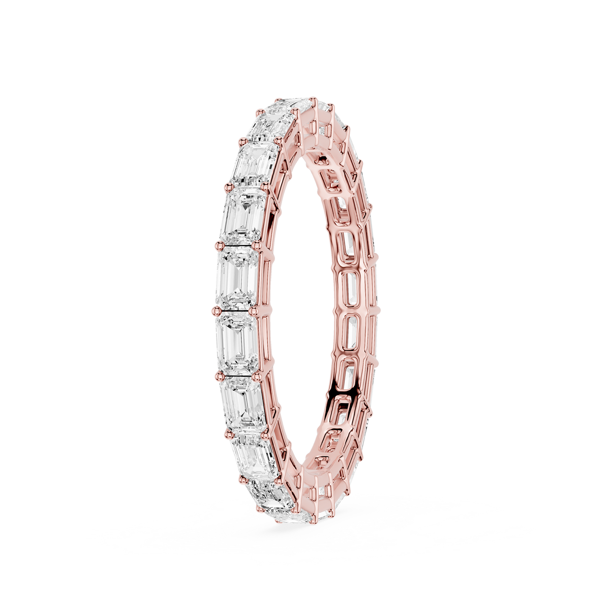 Lovea Ida Eternity Ring Smaragdschliff – Roségold