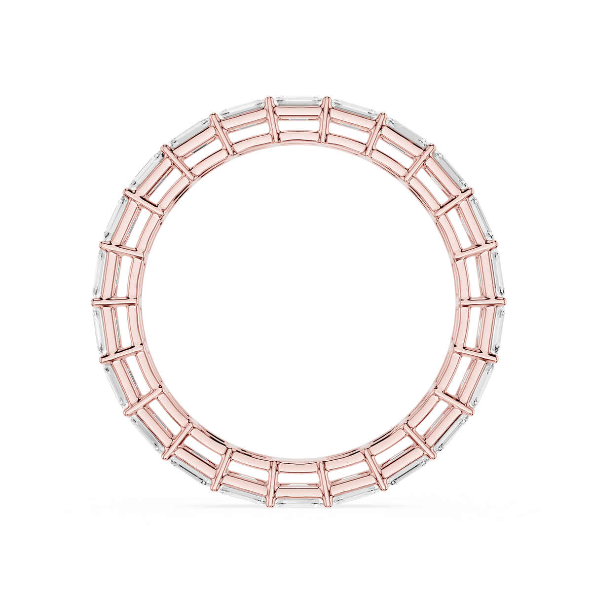 Lovea Ida Eternity Ring Smaragdschliff – Roségold