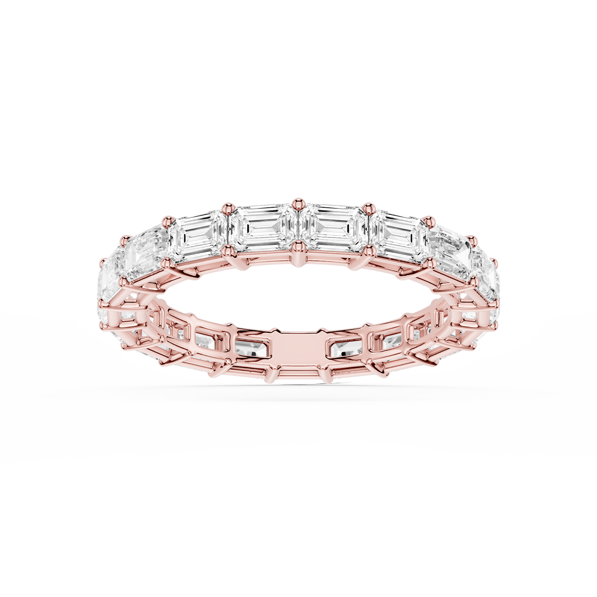 Lovea Ida Eternity Ring Smaragdschliff – Roségold