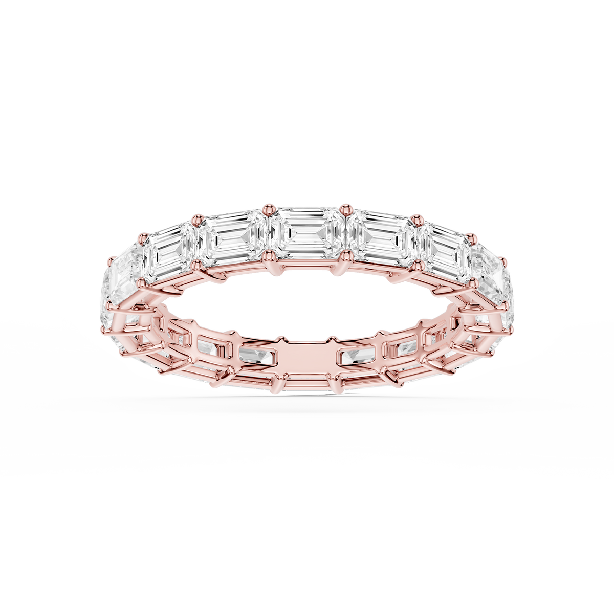 Lovea Ida Eternity Ring Smaragdschliff – Roségold