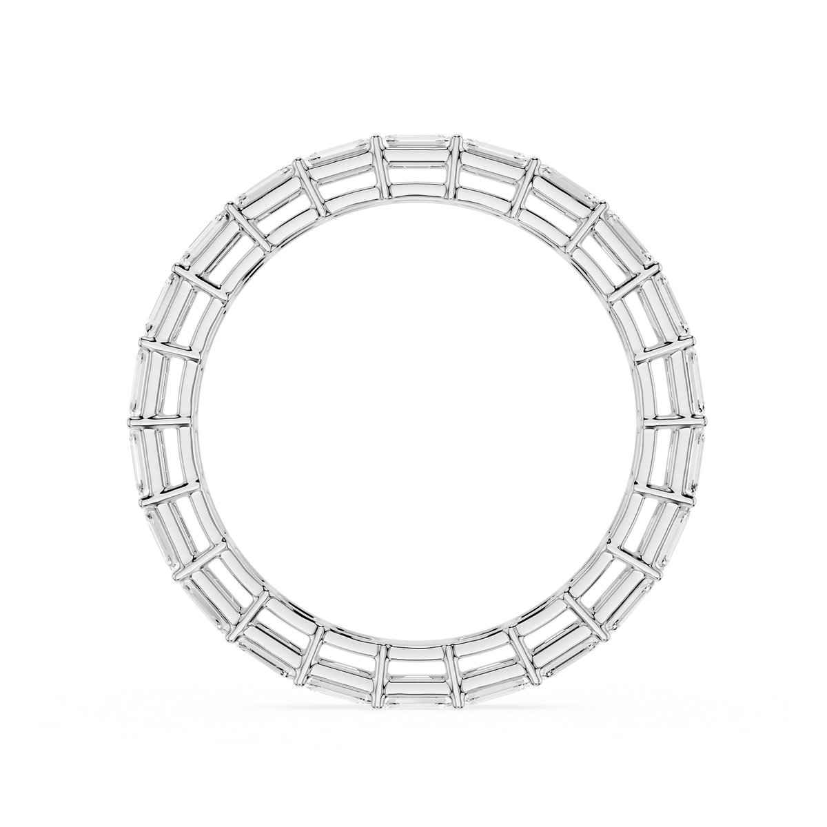 Lovea Ida Eternity Ring Smaragdschliff – Weißgold
