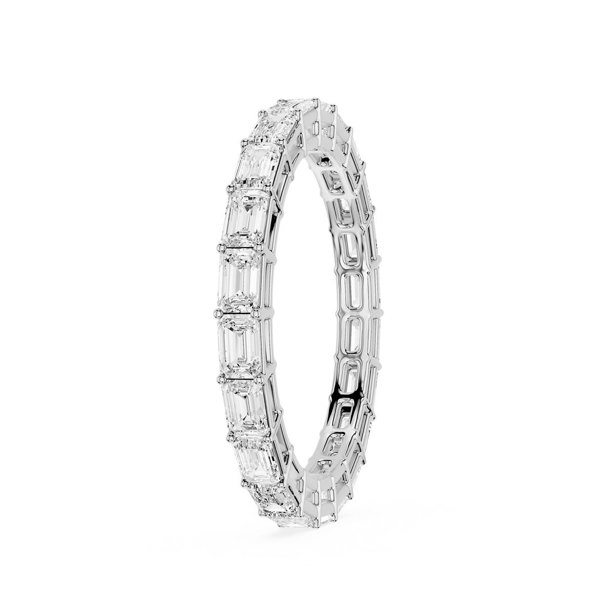 Lovea Ida Eternity Ring Smaragdschliff – Weißgold
