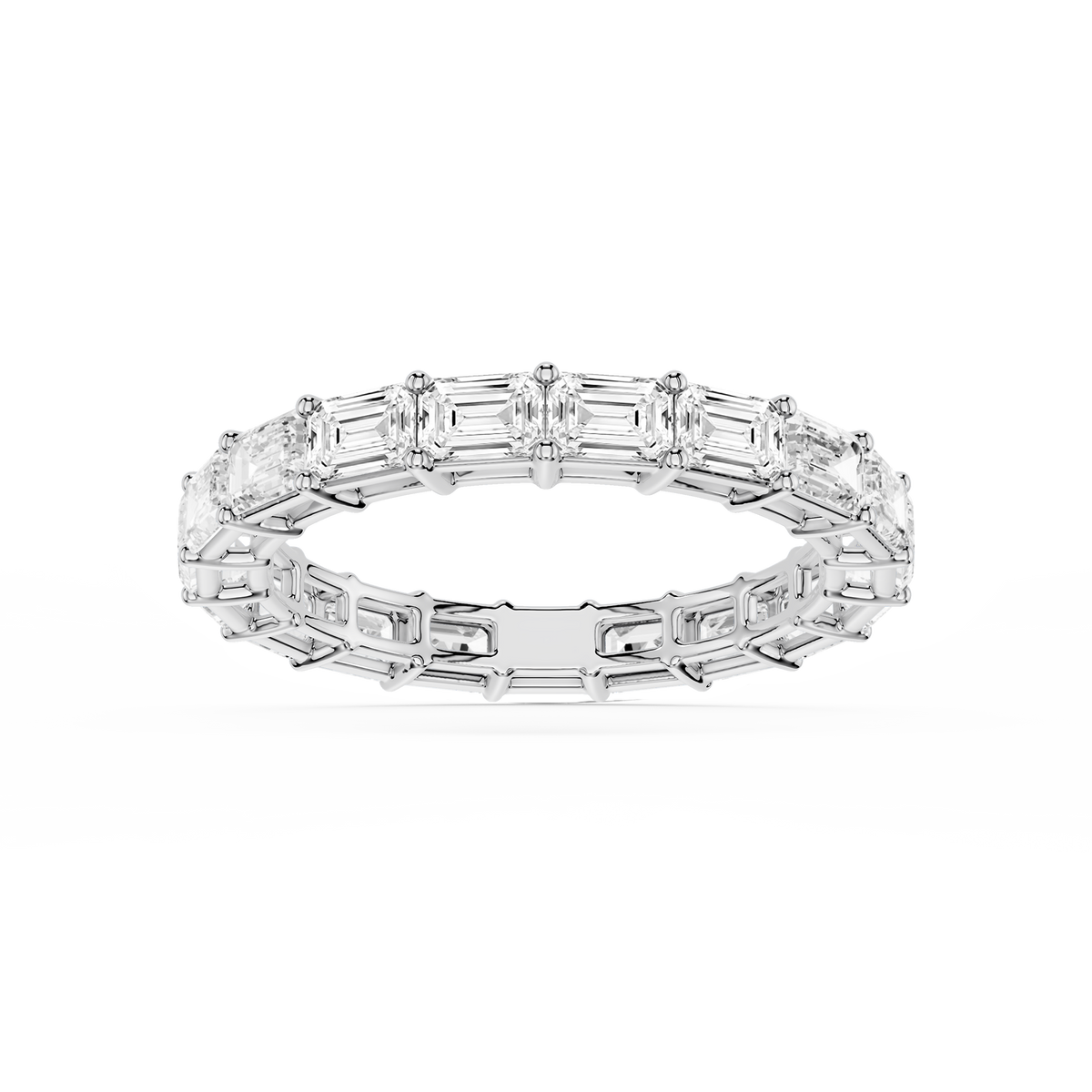 Lovea Ida Eternity Ring Smaragdschliff – Weißgold