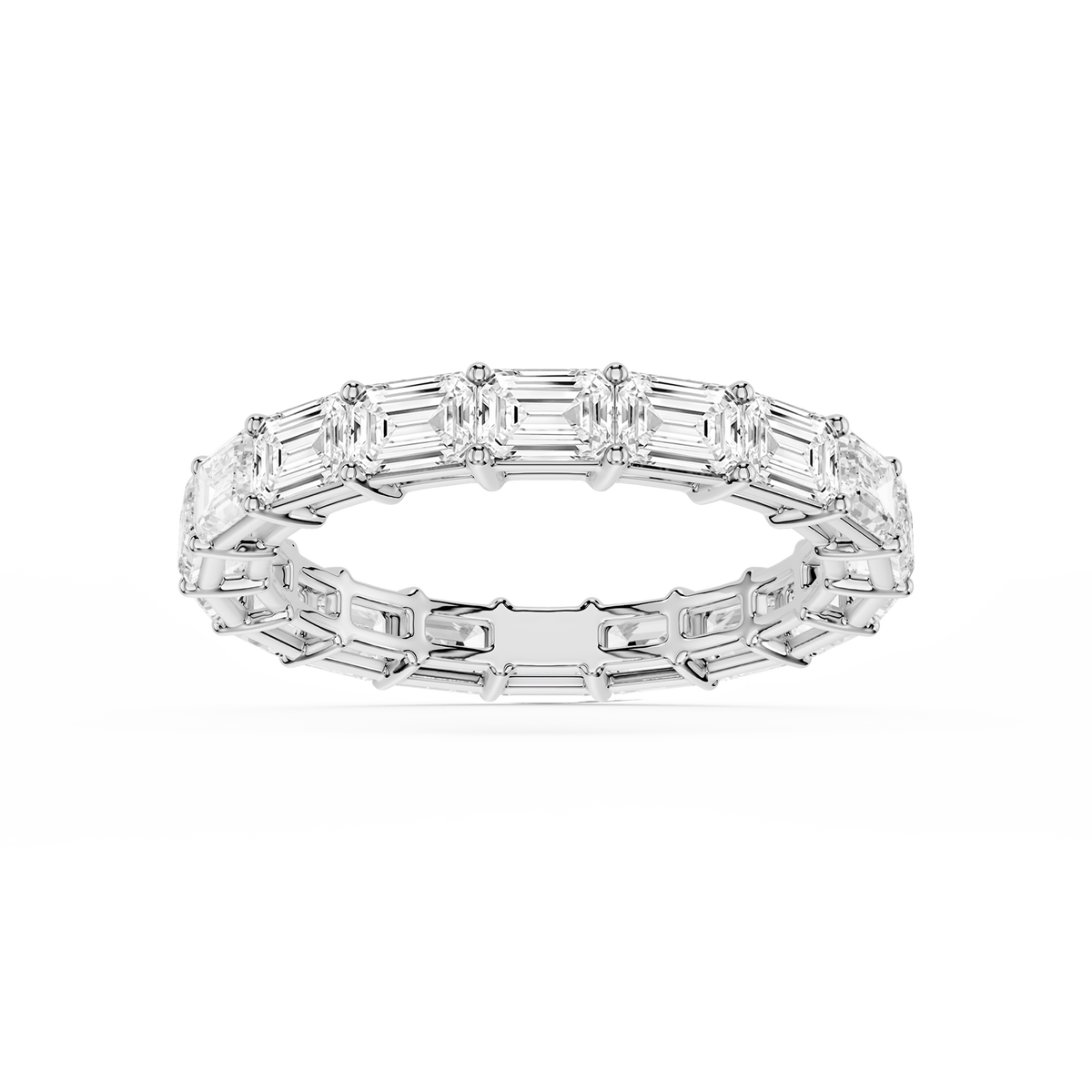 Lovea Ida Eternity Ring Smaragdschliff – Weißgold
