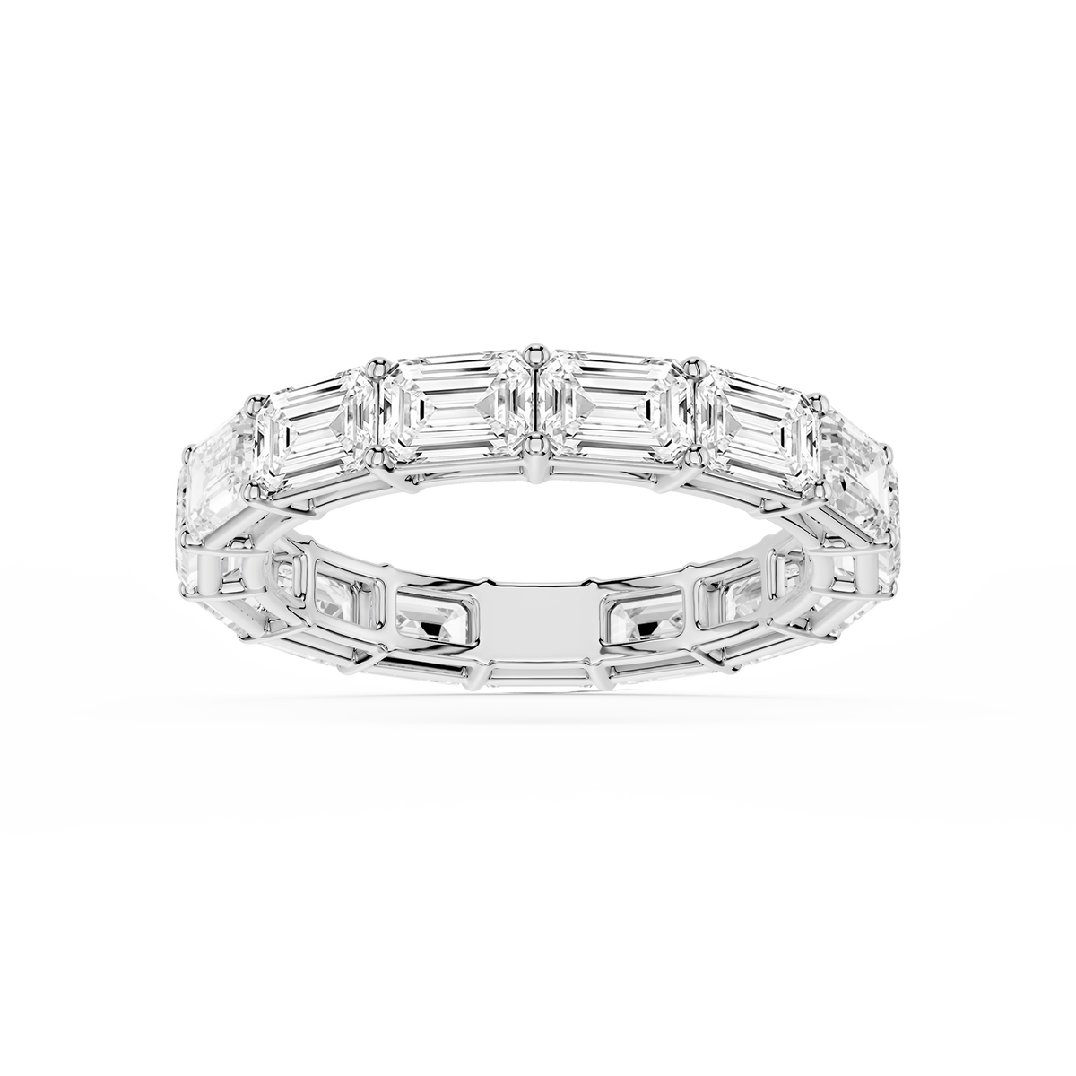 Lovea Ida Eternity Ring Smaragdschliff – Weißgold