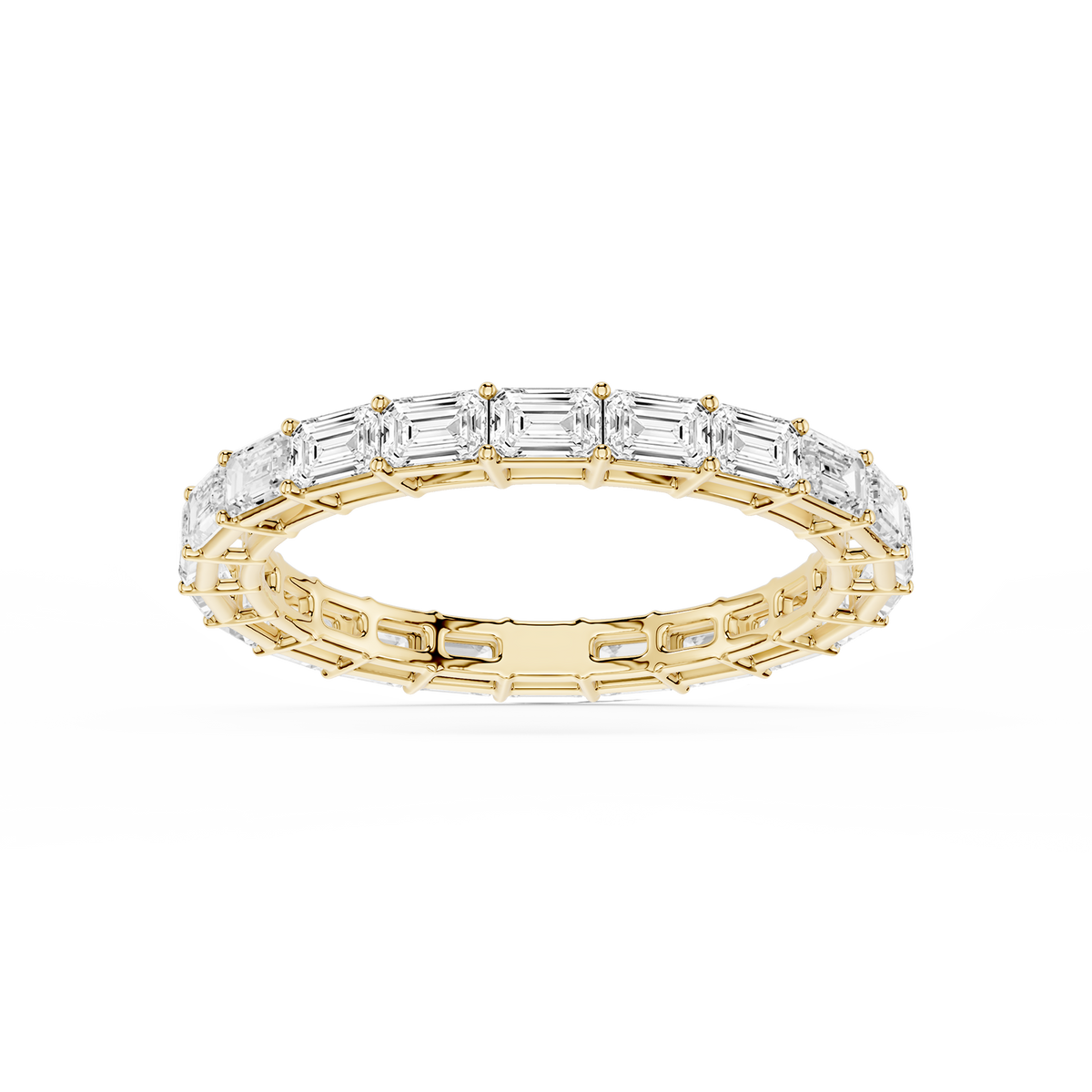 Lovea Ida Eternity Ring Smaragdschliff – Gelbgold