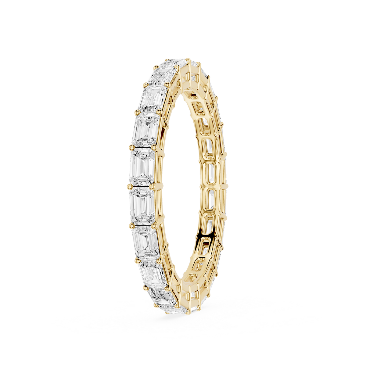 Lovea Ida Eternity Ring Smaragdschliff – Gelbgold