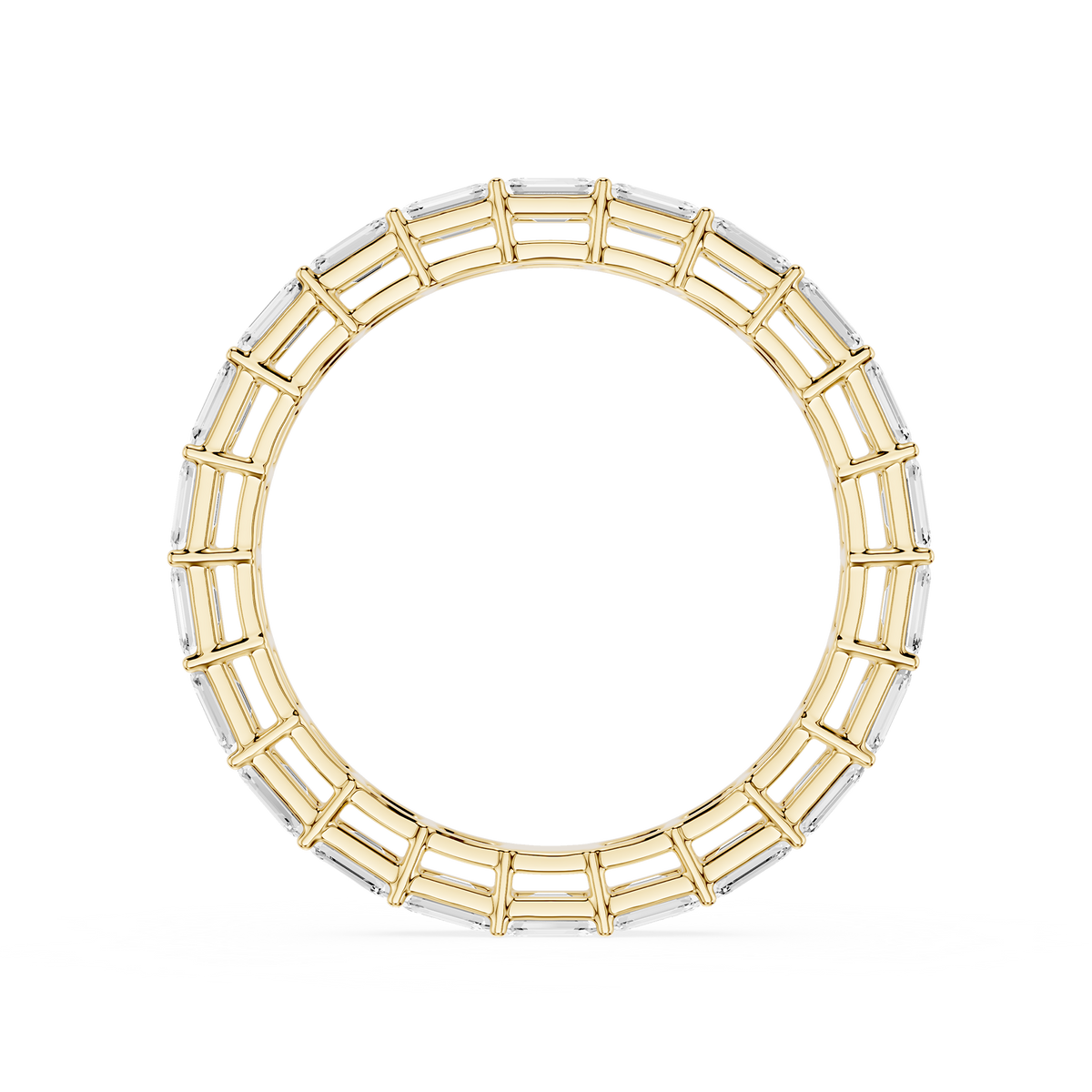 Lovea Ida Eternity Ring Smaragdschliff – Gelbgold