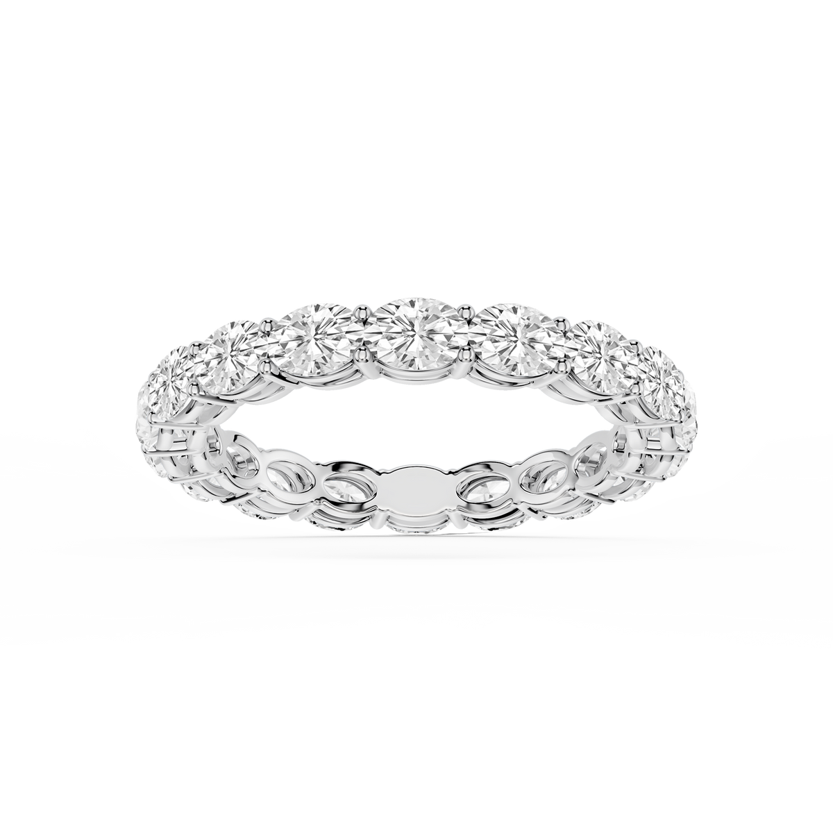 Lovea Ida Eternity Ring Ovalschliff – Weißgold