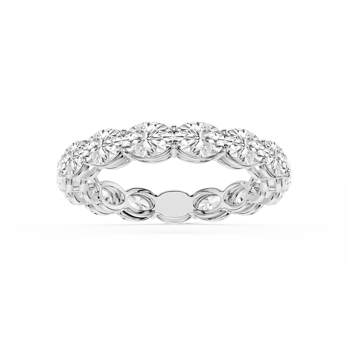 Lovea Ida Eternity Ring Ovalschliff – Weißgold