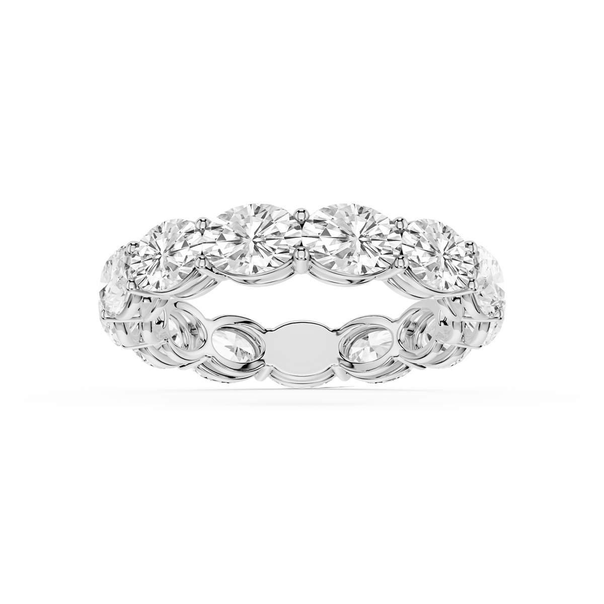 Lovea Ida Eternity Ring Ovalschliff – Weißgold