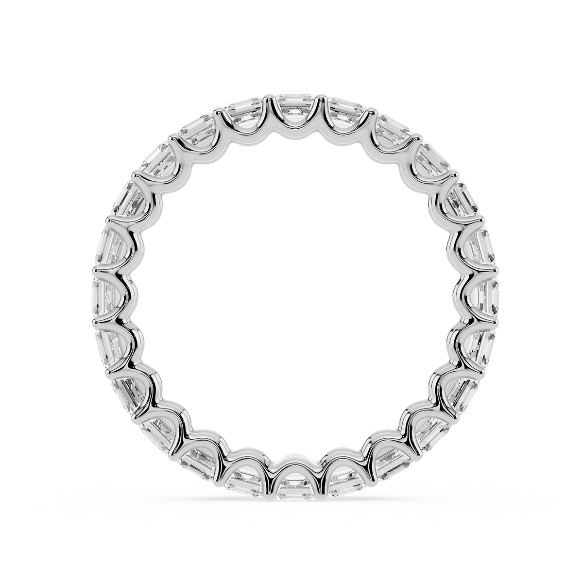 Lovea Romy Eternity Ring Asscherschliff – Weißgold
