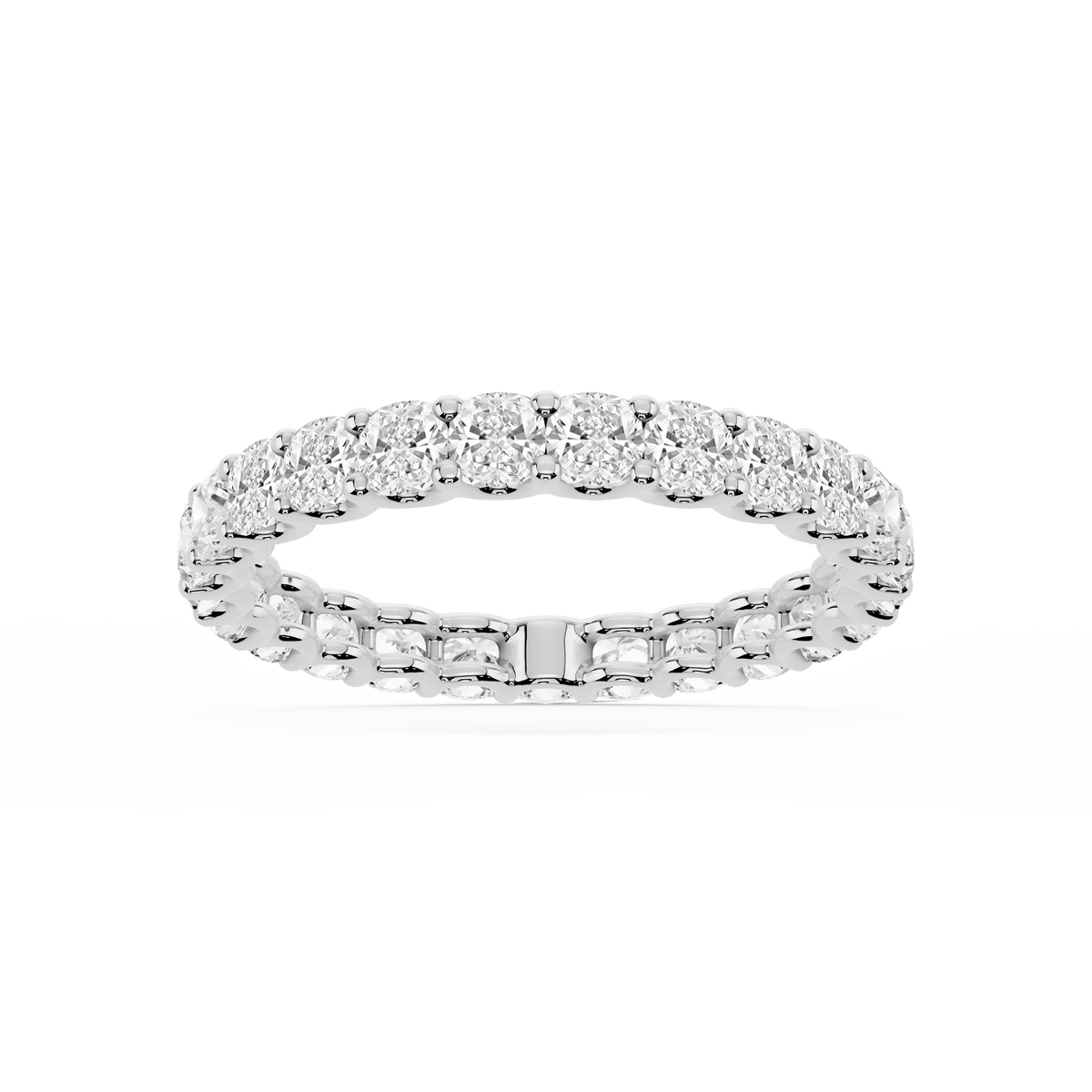 Lovea Romy Eternity Ring Kissenschliff – Weißgold