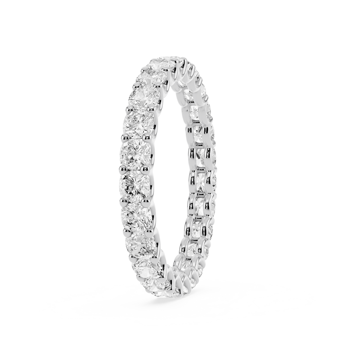 Lovea Romy Eternity Ring Kissenschliff – Weißgold
