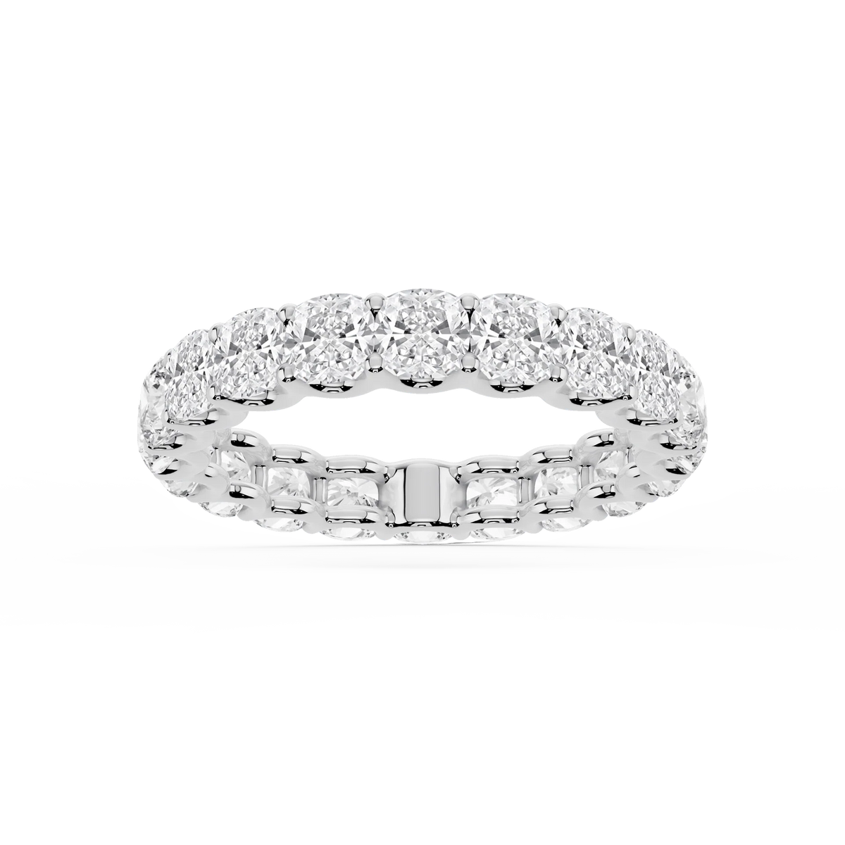 Lovea Romy Eternity Ring Kissenschliff – Weißgold