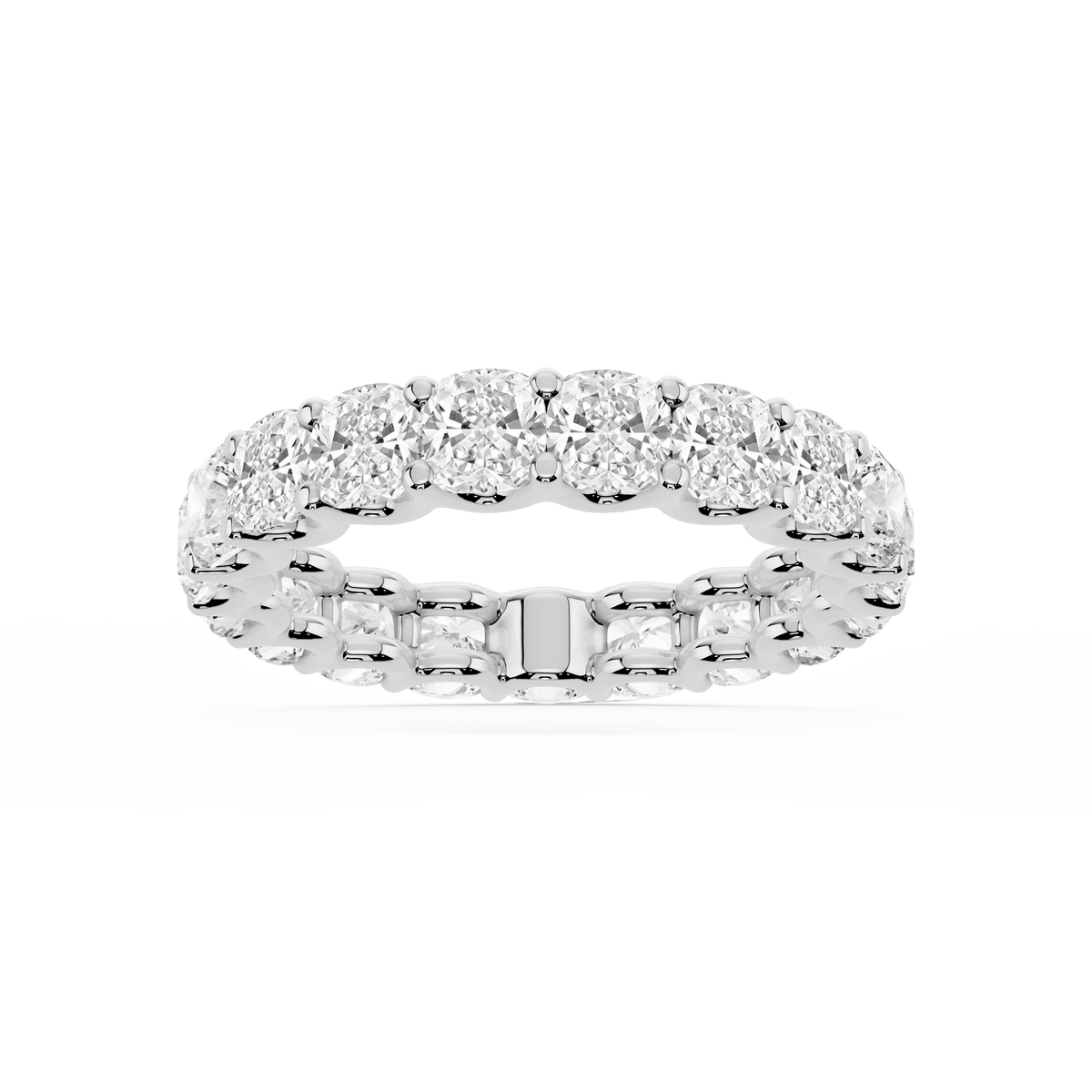 Lovea Romy Eternity Ring Kissenschliff – Weißgold