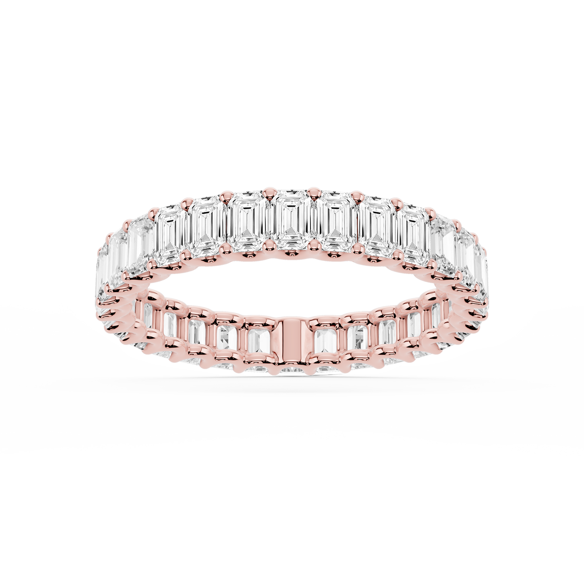 Lovea Romy Eternity Ring Smaragdschliff – Roségold