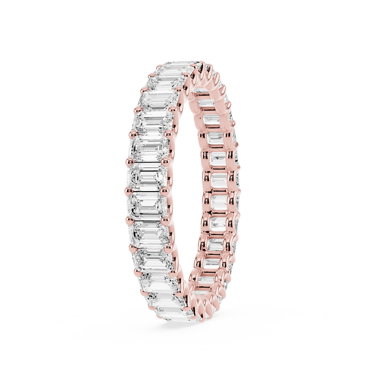 Lovea Romy Eternity Ring Smaragdschliff – Roségold