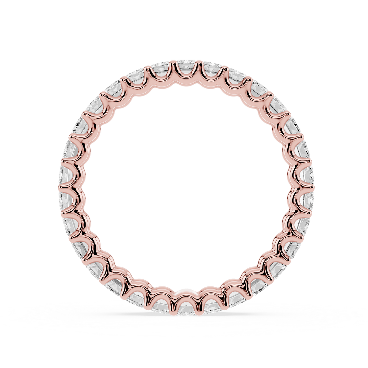 Lovea Romy Eternity Ring Smaragdschliff – Roségold