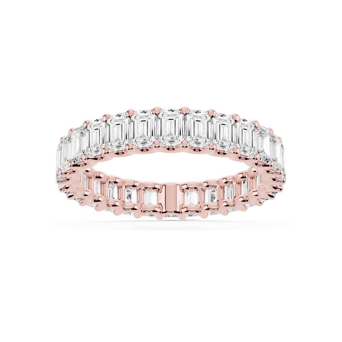 Lovea Romy Eternity Ring Smaragdschliff – Roségold