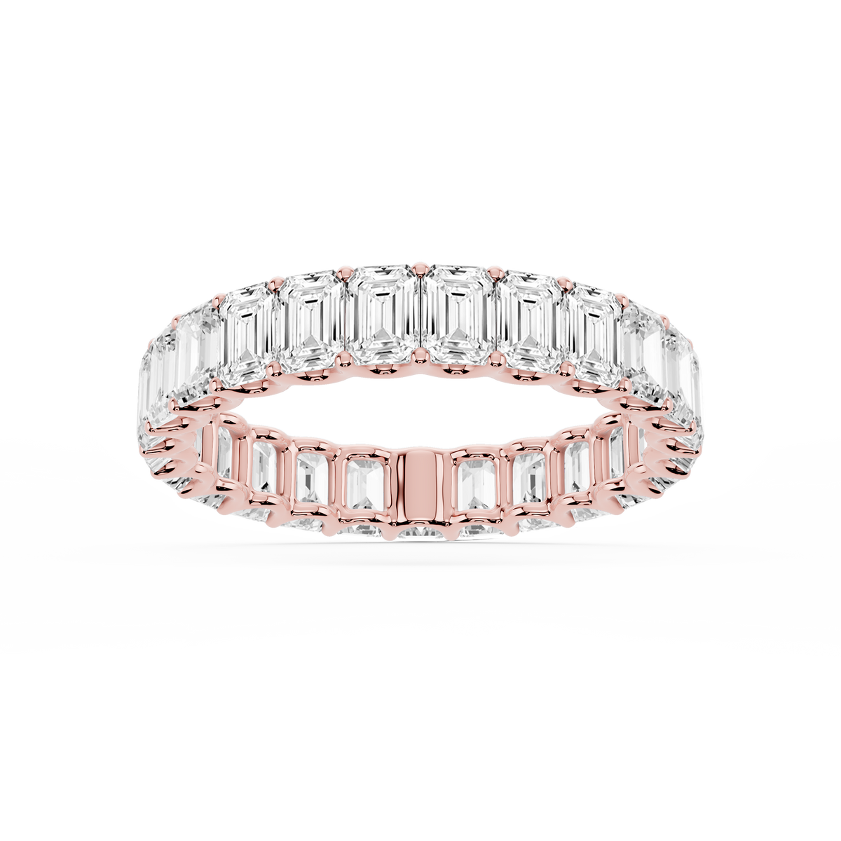 Lovea Romy Eternity Ring Smaragdschliff – Roségold