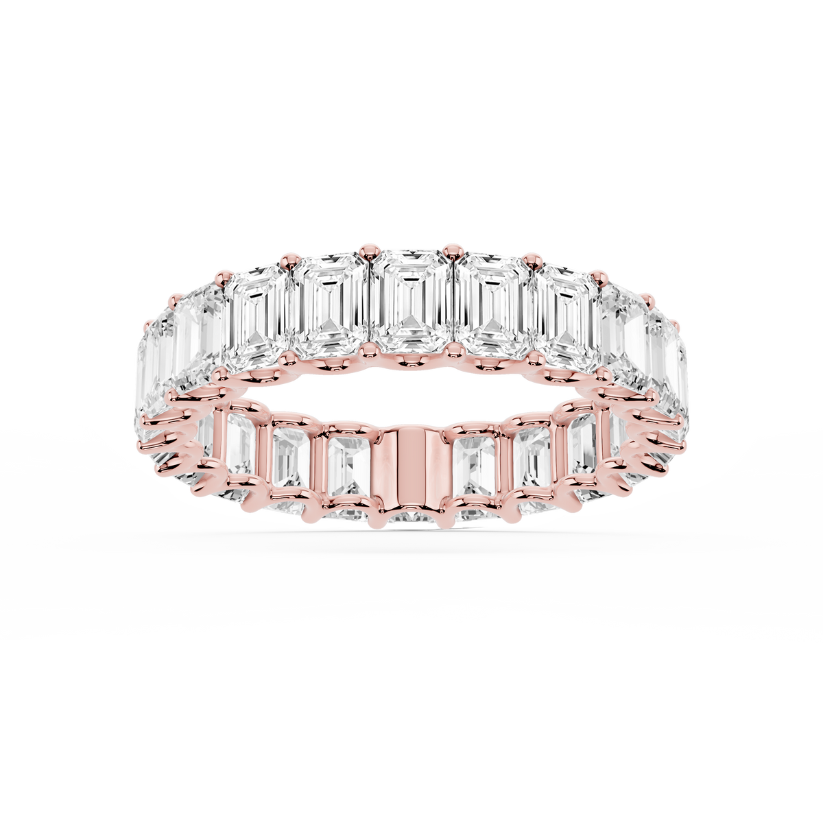 Lovea Romy Eternity Ring Smaragdschliff – Roségold